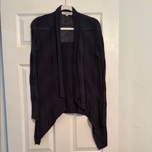 LOFT Black Cardigan Sweater Classic Knit